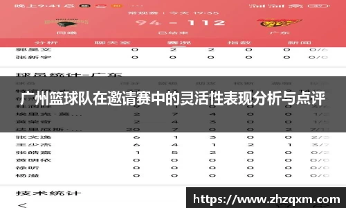 广州篮球队在邀请赛中的灵活性表现分析与点评
